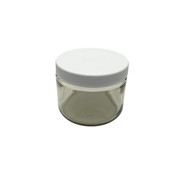 Vintage Phoenix Clear Glass Food Jar Kitchen Canister with White Plastic Lid #11 - Picture 1 of 5